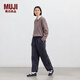 MUJI女式 防風(fēng)里起毛輕便褲褲子女款長(cháng)褲休閑褲女裝25年冬季 BE1XOA5A 深藏青色 XL （165/74A）