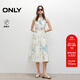 ONLY2025夏季新款浪漫印花收腰打攬無(wú)袖削肩連衣裙女|125207059 H3K樂(lè )樂(lè )印花藍 M