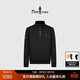比音勒芬【彈力舒適】春秋季男士上衣輕柔舒適半拉鏈休閑戶(hù)外立領(lǐng)長(cháng)袖T恤 07黑 M