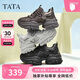 他她（TATA）女鞋2026新款加絨老爹鞋時(shí)尚休閑鞋厚底 黑色（單里） 37