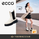 愛(ài)步（ECCO）厚底切爾西靴女 倪妮同款一腳蹬女靴中筒牛皮靴 蹤跡220753 石灰色22075301378 38