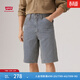 Levi's李維斯工裝新款男巴恩風(fēng)士568休閑寬松直筒牛仔短褲 藍白 32