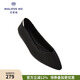 MALOVE MZ王妃鞋春季新款編織通勤工作鞋職業(yè)舒適尖頭平底單鞋女 黑色（腳寬建議拍大一碼） 37
