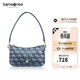 新秀麗（Samsonite）時(shí)尚女包通勤單肩斜挎手提包NO3藍色印花禮物送女友