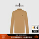 比音勒芬【輕量】秋季男士純色戶(hù)外運動(dòng)舒適親膚上衣休閑立領(lǐng)長(cháng)袖T恤男 60卡其 2XL 115