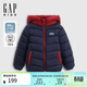 蓋璞男女幼童秋季款logo撞色連帽輕薄羽絨服兒童裝804603
