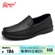強人商務(wù)休閑男鞋通勤皮鞋舒適羊皮一腳蹬駕車(chē)鞋 JDA351334 黑色 43碼