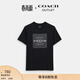 蔻馳（COACH）奧萊男士男裝經(jīng)典標志SQUARE T恤春夏款短袖 黑色 M