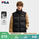 FILA 斐樂(lè )官方男士羽絨馬甲冬新款時(shí)尚休閑RGB多彩羽絨外套 正黑色-BK 2XL 185/104A/XXL