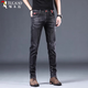 啄木鳥(niǎo)（TUCANO）修身小腳牛仔褲男春秋季新款彈力韓版潮流商務(wù)直筒中年男褲子 黑色 32