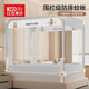 紅豆家紡蚊帳1.8x2米家用嬰兒童防摔臥室三開(kāi)門(mén)全包圍底座可升降床上用品 奶灰小熊【加固防摔  圍欄支架】 180cm*200cm*170cm【適用1.8米床】