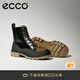 愛(ài)步（ECCO）【Natacha聯(lián)名】馬丁靴女 厚底增高女靴 革新214853 黑色/可可棕21485355275 37