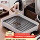 常生源 茶盤(pán)托盤(pán)家用茶具茶臺現代簡(jiǎn)約瀝水小型收納盤(pán) 臻逸茶盤(pán)
