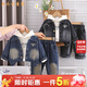 五小七童裝男童春秋季套裝新款兒童牛仔外套春裝男寶寶衣服三件套 深藍色 80 尺碼7-11月cm