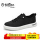 金利來(lái)男鞋新款休閑鞋男士時(shí)尚舒適平底板鞋輕便布鞋開(kāi)車(chē)鞋運動(dòng)鞋 黑色 40