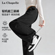 拉夏貝爾（La Chapelle）夏季薄款速干工裝運動(dòng)褲女2026小個(gè)子窄版直筒束腳闊腿沖鋒長(cháng)褲子