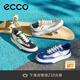 愛(ài)步（ECCO）休閑鞋 百搭運動(dòng)厚底板鞋簡(jiǎn)約撞色男鞋 街頭球鞋539804 白色/黑色/鴿子灰53980461195 42