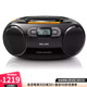 飛利浦（PHILIPS） Boombox便攜式CD盒式磁帶播放器 USB HiFi立體聲音響多功能音箱 FM/USB/MP3/磁帶 AZ328 電壓120V 黑色（電壓120V需要搭配變壓器使用）