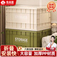 全品屋收納箱大號折疊抽屜式收納柜衣物被整理箱帶輪玩具書(shū)本周轉儲物箱 奶油白 中號【高款】