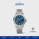 真力時(shí)（ZENITH）瑞士表DEFY系列 SKYLINE天際腕表自動(dòng)機械手表41mm禮物 天際腕表藍盤(pán)(附藍色橡膠表帶)