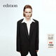 edition【精英衣櫥系列】冬季新款女紳士羊毛西裝外套EBD4BLA007 黑色 XS