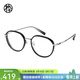 木九十眼鏡升級鈦金屬鏡腿輕盈TR90眼鏡近視可配度數眼鏡框MJ101FK419 BKC1 曜石黑