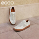 愛(ài)步（ECCO）休閑鞋男 26年春季新款復古德訓鞋舒適板鞋男鞋 柔酷10號560104 白色/砂礫灰56010458336 42