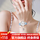歐利時(shí)（OLEVS）品牌手表女表米菲兔聯(lián)名女士手表初高中學(xué)生手表超薄女式手表 銀白藍帶/精美禮盒/定制刻字