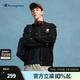 Champion冠軍衛衣24春季新款棒球領(lǐng)衛衣男美式休閑刺繡開(kāi)衫外套女 黑色 L