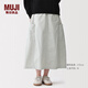 MUJI 女式 不易沾水 工裝裙 長(cháng)半身裙女款裙子女裝26年春季 BE1ZWA6S 淺灰色 S (155/62A)