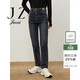 玖姿（JUZUI）商場(chǎng)同款休閑時(shí)髦鉛筆女裝牛仔褲女冬款JWDD12110 素黑 S