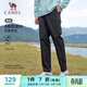 駱駝（CAMEL）休閑直筒褲男戶(hù)外防潑水梭織運動(dòng)褲 J15CA6L6014 幻影黑 XL