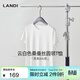 藍地（LANDI）短袖t恤女2025夏季新款簡(jiǎn)約純色百搭打底衫圓領(lǐng)半袖上 白色 L