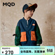 馬騎頓（MQD）童裝男童撞色秋季韓版潮流棒球服外套 藏藍 160