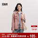 森馬（Semir）森柔|牛仔外套女春季翻領(lǐng)做舊寬松落肩衣服美式夾克103125108006
