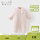 戴維貝拉（DAVE＆BELLA）初生嬰兒連體衣新生兒睡衣洋氣寶寶衣服外出服冬裝新款爬服 小兔印花DB4238364-A 73cm （建議身高66-73cm）