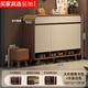 慕加新中式實(shí)木色鞋柜家用門(mén)口室內換鞋凳可坐入戶(hù)玄關(guān)收納柜一體靠墻 實(shí)木圓角款丨胡桃色+白100cm 自行組裝