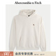 Abercrombie & Fitch經(jīng)典小麋鹿圖案美式復古抓絨套頭連帽衛衣25秋冬男裝122-5536 白色 L (180/108A)