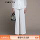 PORTS寶姿秋冬女裝褶飾通勤闊腿顯瘦長(cháng)褲LM9P026NWB011 奶白色 S (4)