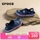 卡駱馳（CROCS）洞洞鞋貝雅卡駱班輕便耐磨一腳蹬休閑鞋|205089 深藍/辣椒紅-4CC 41 /42(260mm)