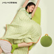 覺(jué)輕松抱枕兩用被子午睡空調被折疊毯子辦公多功能兒童學(xué)生抱枕被抹茶綠