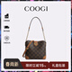 COOGI包包女款2026年輕奢品牌女士水桶斜挎包情人節生日禮物送老婆女友 咖啡色-方底水桶包
