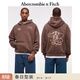 Abercrombie & Fitch美式復古經(jīng)典百搭抓絨舒適連帽衛衣上衣25秋冬男裝122-5576 棕色 L (180/108A)