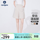 Navigare意大利小帆船女士五分褲夏季顯腿長(cháng)時(shí)尚休閑褲通勤百搭A字短褲女 霜杏 L