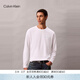 Calvin KleinJeans春秋男士休閑通勤ck字母純棉圓領(lǐng)純色打底衫長(cháng)袖T恤上衣