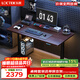 樂(lè )歌黑武士MAX電競桌電動(dòng)升降電腦桌站立辦公1.4m橡膠木