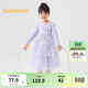 巴拉巴拉童裝女童連衣裙秋裝寶寶兒童長(cháng)袖網(wǎng)紗裙子甜美潮 紫色調00377 120cm