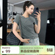 美洋（MEIYANG）瘦瘦T 顯瘦圓領(lǐng)彈力修身百搭短袖女士上衣時(shí)尚休閑透氣柔軟T恤女 中灰色 M