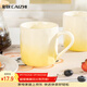 彩致（CAIZHI）馬克杯家用陶瓷水杯早餐杯學(xué)生泡茶杯辦公室咖啡杯 漸變黃CZ6846