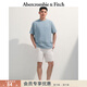 Abercrombie & Fitch美式經(jīng)典LOGO棉質(zhì)舒適套頭短袖T恤25夏季男裝123-5060 藍色 M (180/100A)